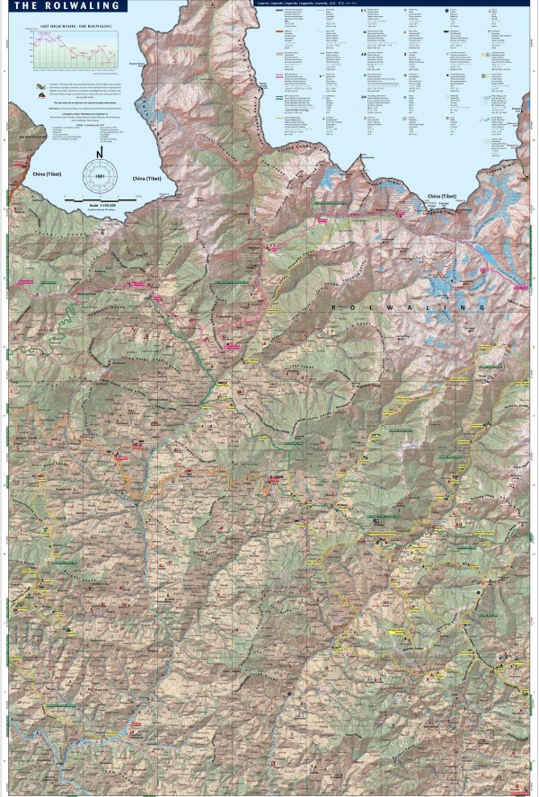 Rauwal Map Rolwaling Region Treks - Himalayan Wander Walkers: Trekking and Tours ...