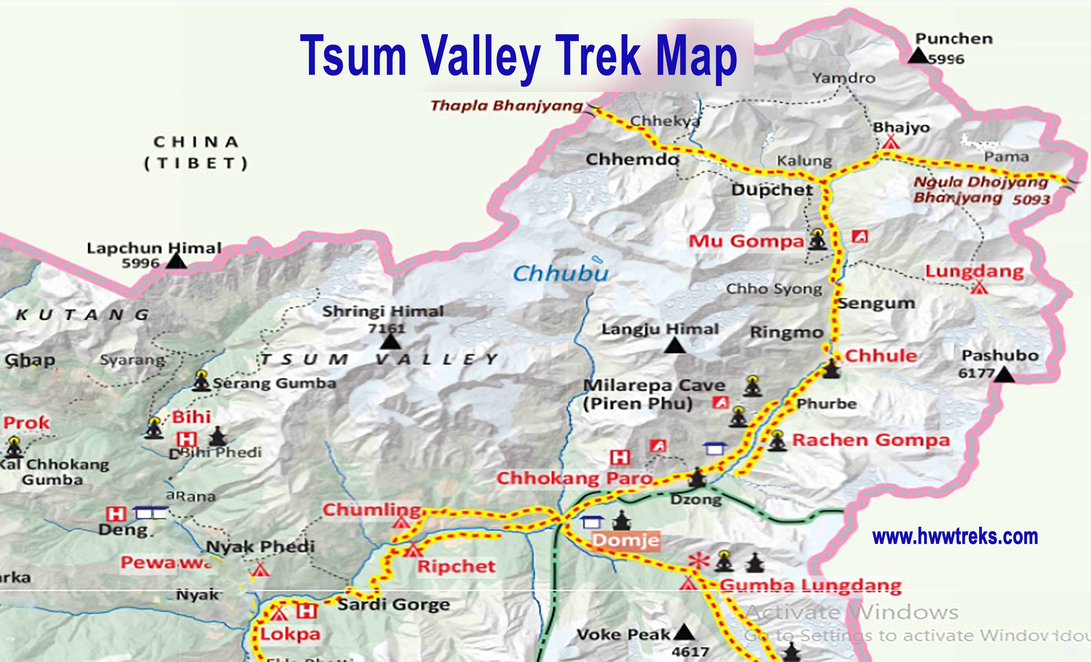 Tsum Valley Map