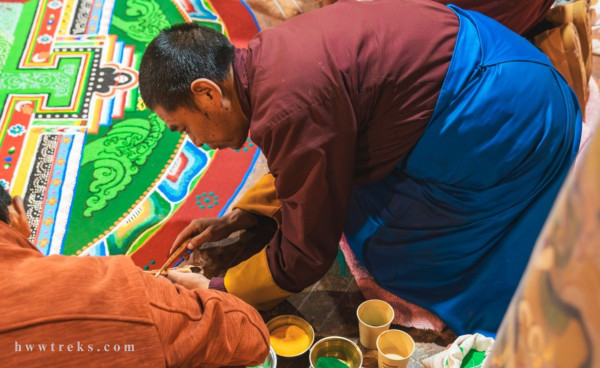 Vajrakilaya Sand Mandala in Upper Mustang